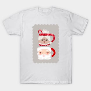 Santa and Mrs Claus Vintage Mugs T-Shirt